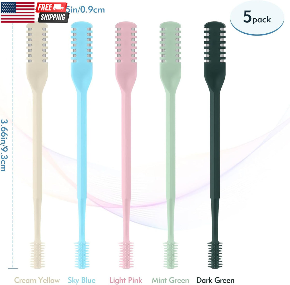 Nasal Hair Trimmer 5-Piece 2-in-1 Nose Hair Cutter with Double Sided Blades