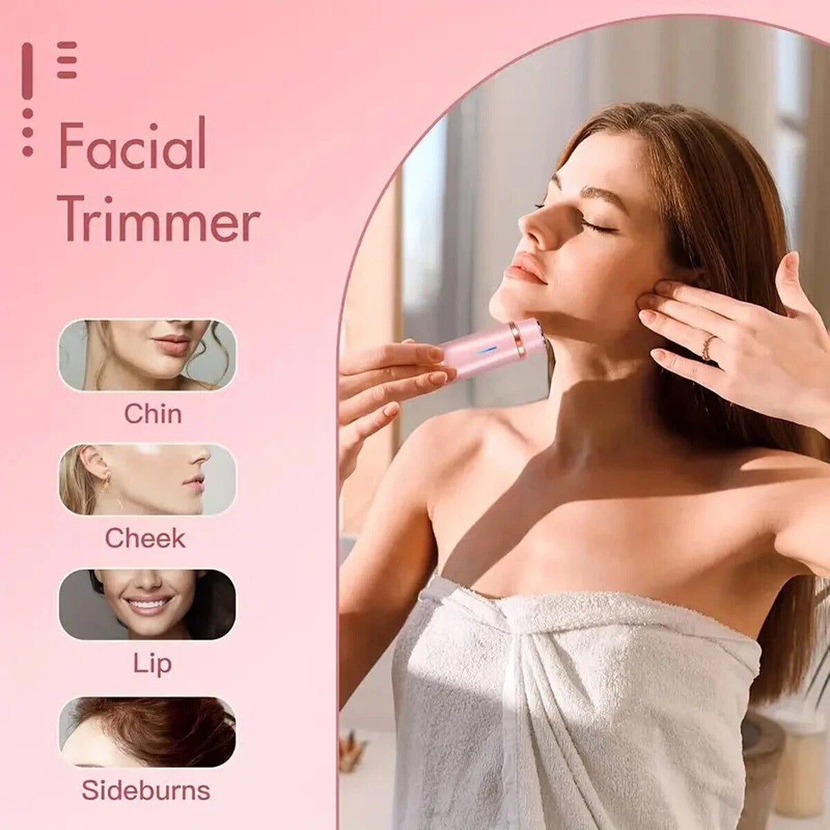 Dual Head Waterproof Electric Women Shaver for Sensitive Areas - 2-in-1 Lady Razor