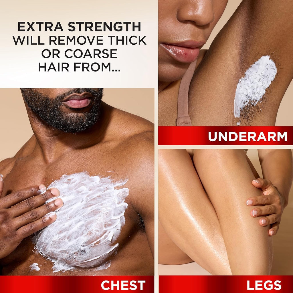 Men's Hair Removal Cream - Razorless Depilatory for Bald Heads & Facial Hair