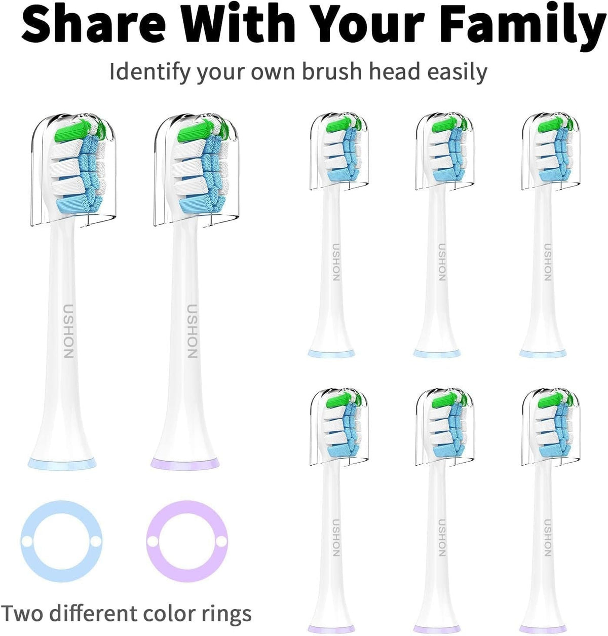 Replacement Toothbrush Heads for Philips Sonicare - 16 Pack, Compatible with Snap-On Handles