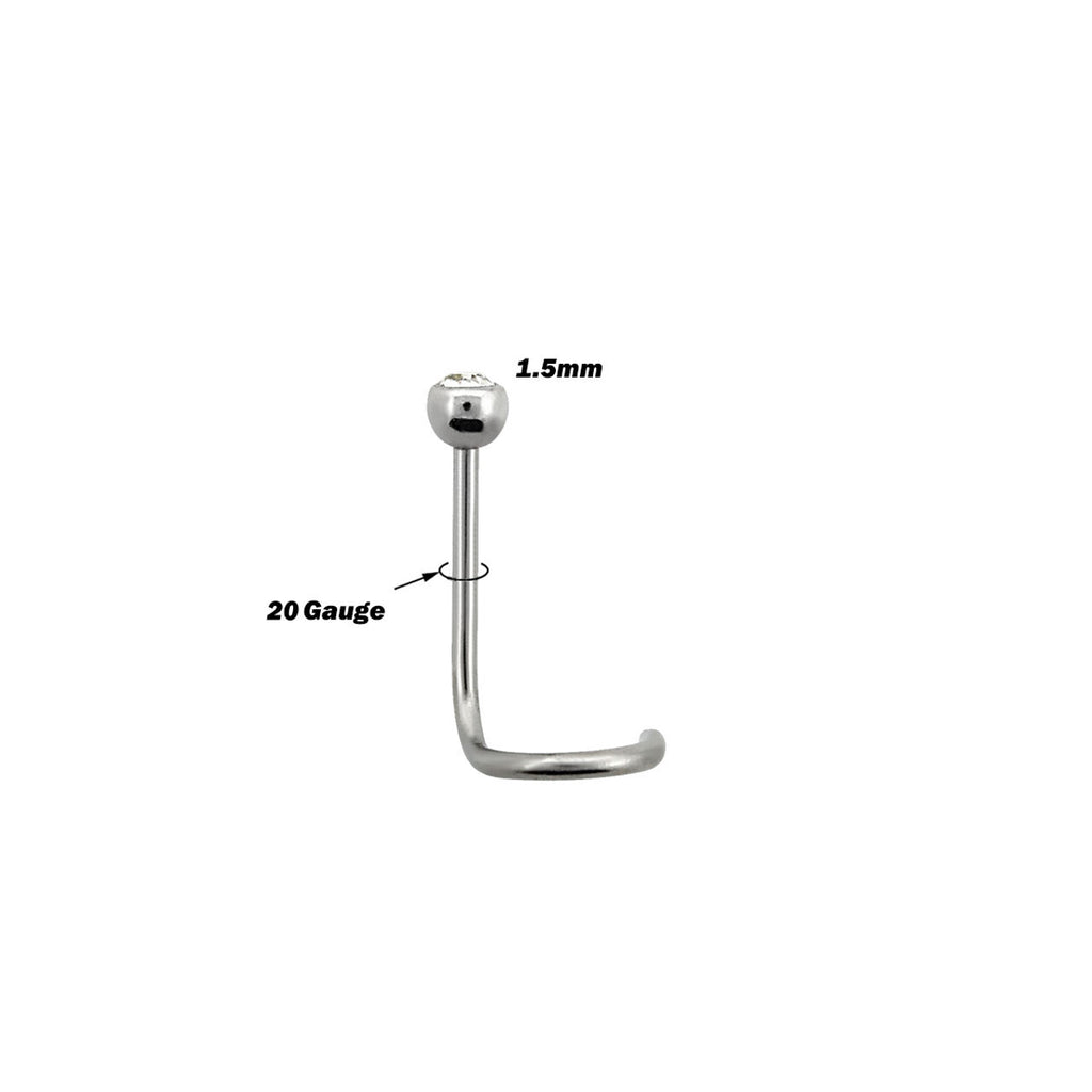 Sterilized Piercing Kit with 20G Nose Screw, Forceps, Needles & Gloves