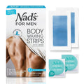 Men's Body Wax Strips Hair Removal Kit with 20 Strips & Calming Wipes