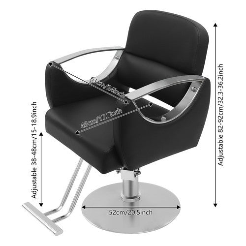 Adjustable Hair Salon Chair with Rotating Seat for Barbers and Stylists