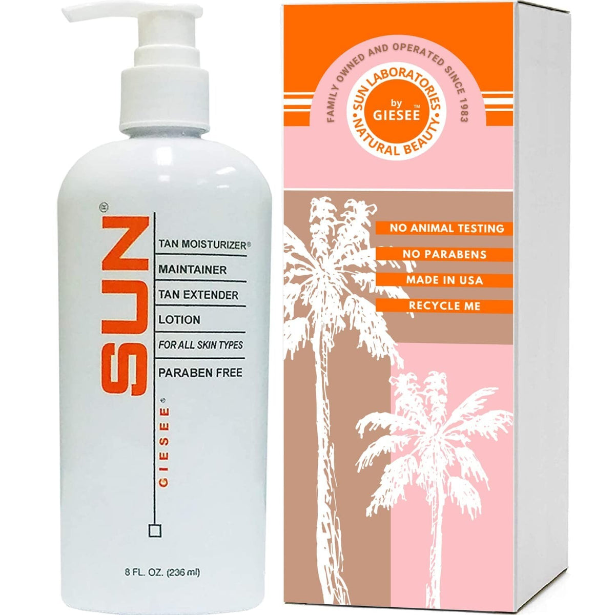 Tan Extender Lotion 8 oz - Prolongs Sunless & Natural Tans, Hydrates & Enhances Glow