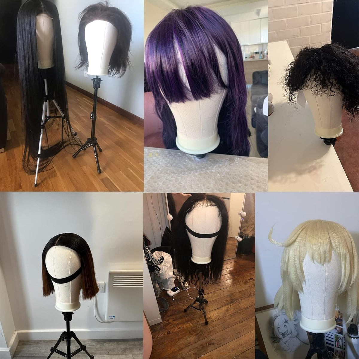 22 Inch Wig Mannequin Head for Wigs Styling Practice & Display