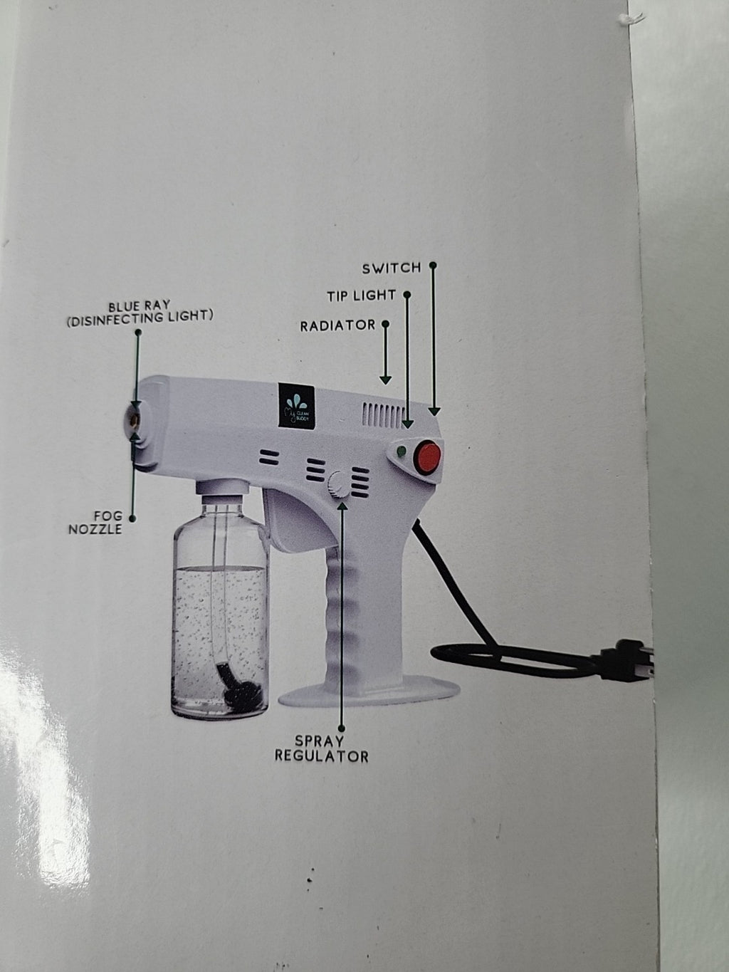 Electric UV Nano Steam Spray Gun for Disinfection - F29