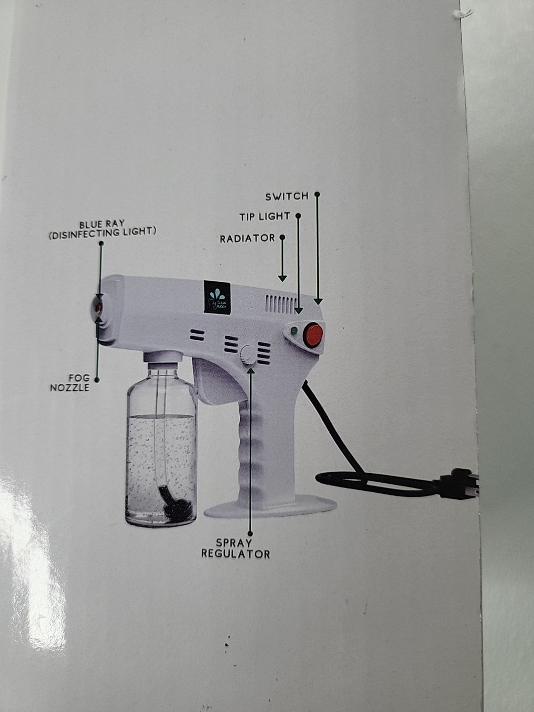 Electric UV Nano Steam Spray Gun for Disinfection - F29
