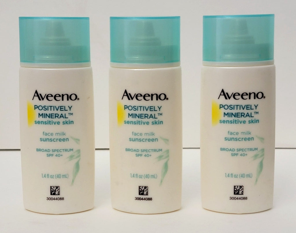 Mineral Sensitive Skin Face Sunscreen SPF 40+ 3 Pack - Broad Spectrum, Face Milk