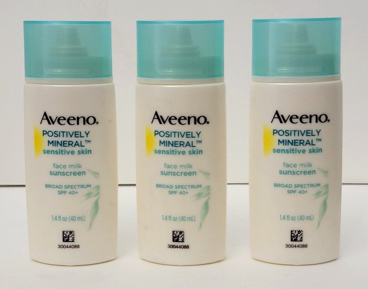 Mineral Sensitive Skin Face Sunscreen SPF 40+ 3 Pack - Broad Spectrum, Face Milk