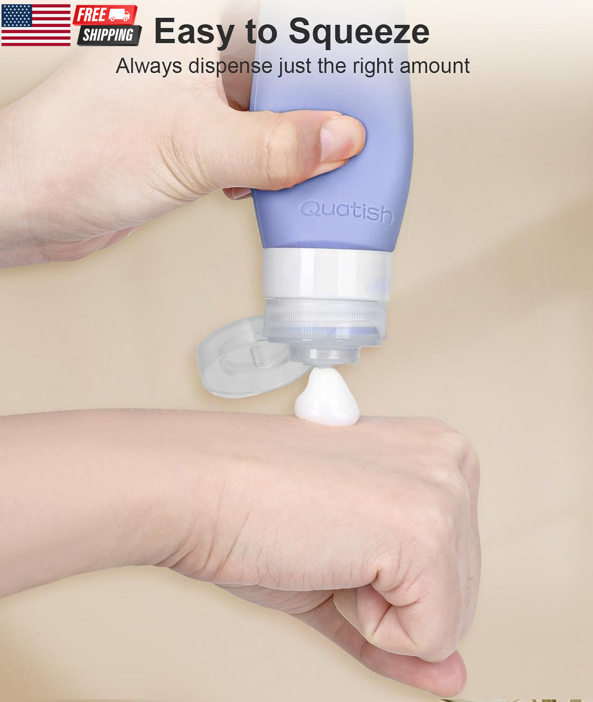Travel Bottles for Toiletries 6 Pack - Leakproof 3 Oz TSA Approved Silicone Containers