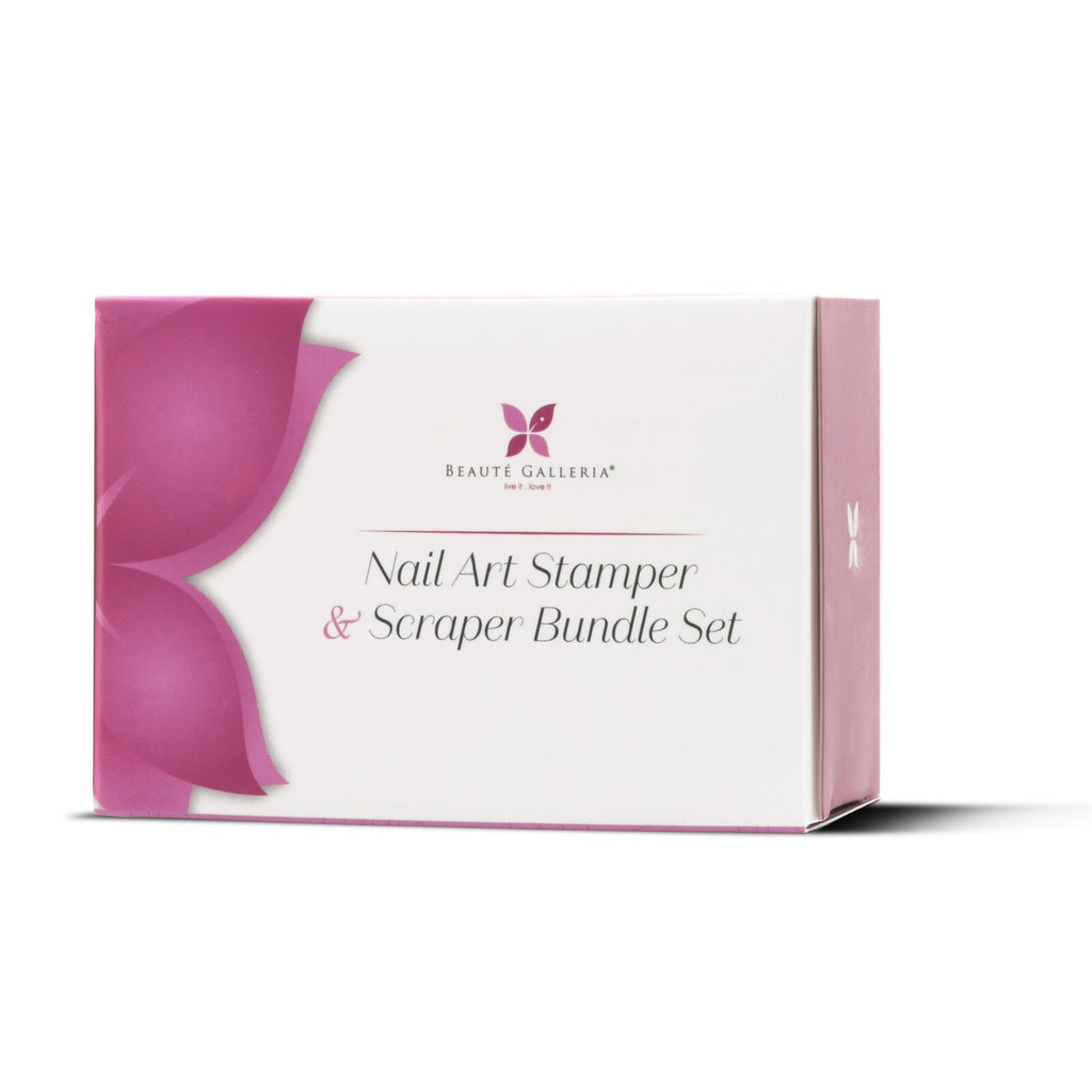Nail Art Stamper and Scraper Set - 4 Pieces for DIY Nail Design