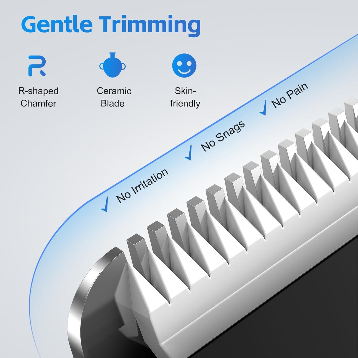 Men's Body Hair Trimmer Waterproof Electric Razor for Grooming