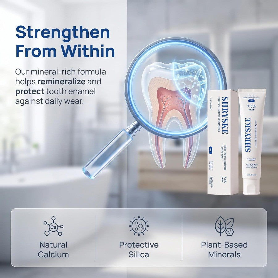 Natural Toothpaste for Whitening and Sensitive Teeth - Enamel Support