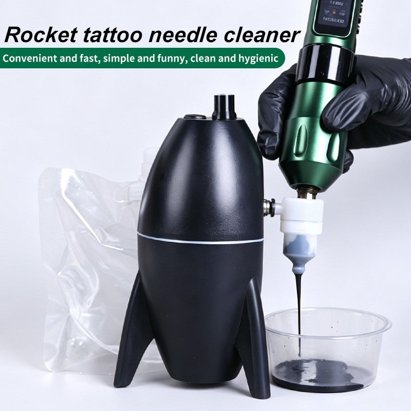 Professional Tattoo Needle Cleaner – Rocket-Style Electric Washer, Hygienic
