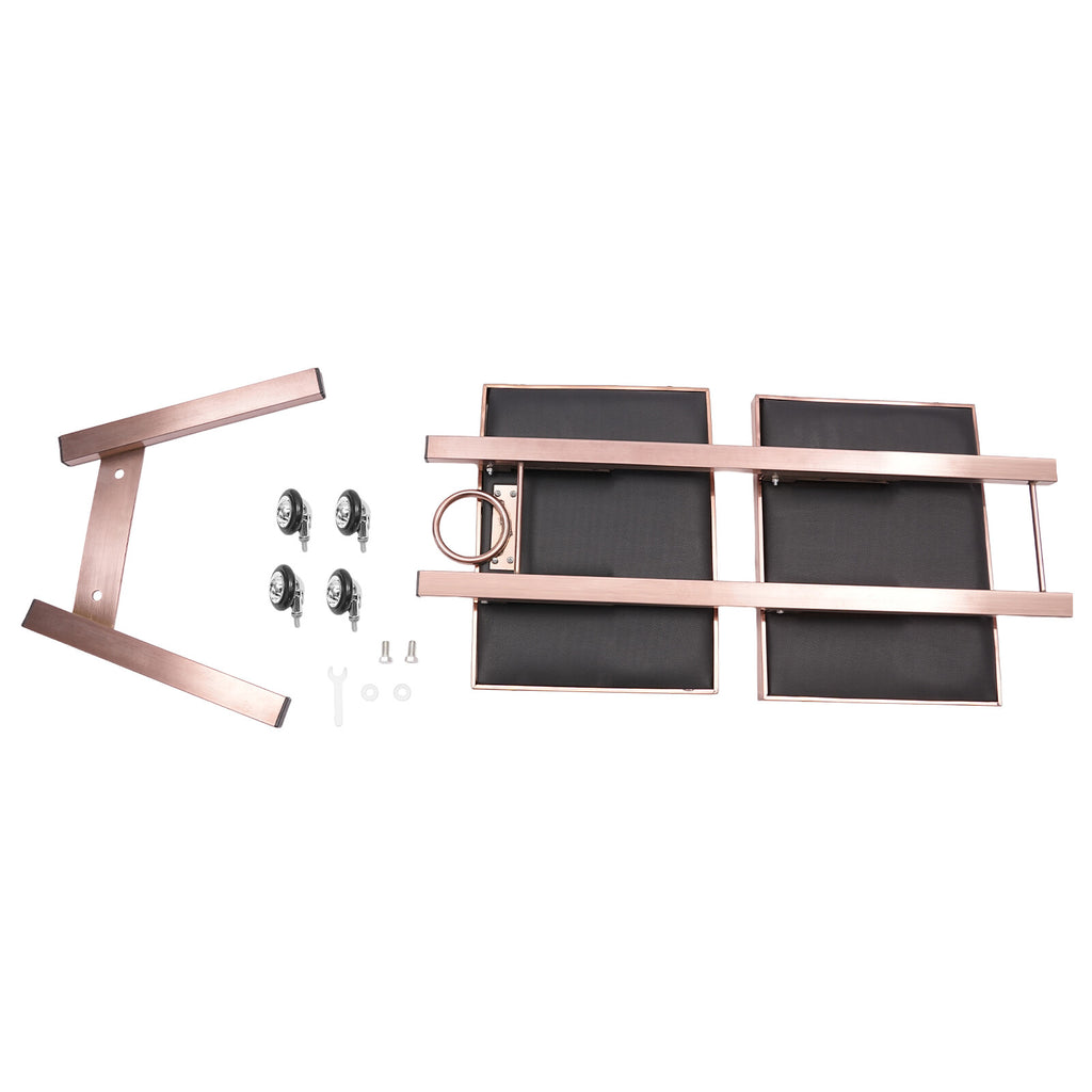 2-Tier Hairdressing Salon Trolley Cart with Trays & Wheels