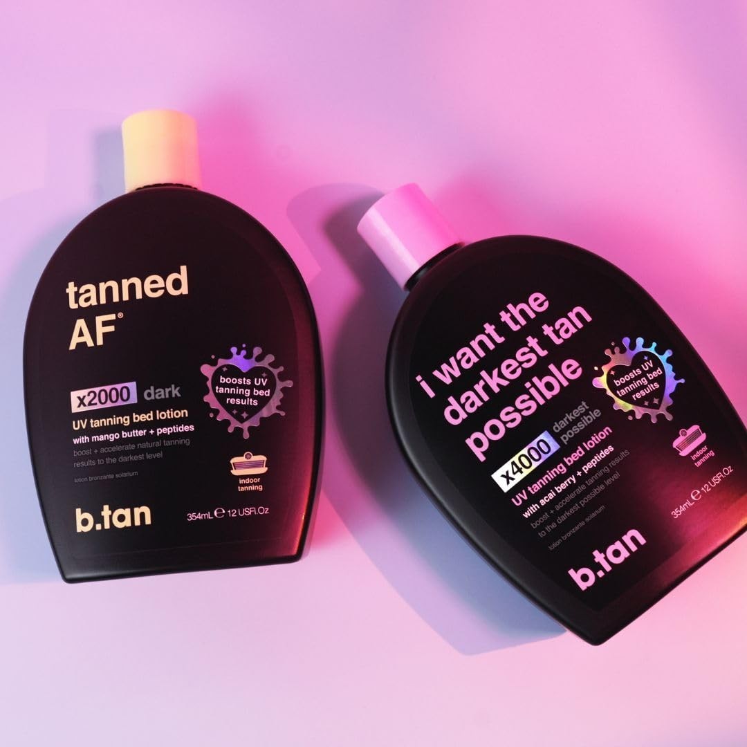 Insanely Dark UV Tanning Bed Lotion with Peptides & Antioxidants - X4000 Intensifier