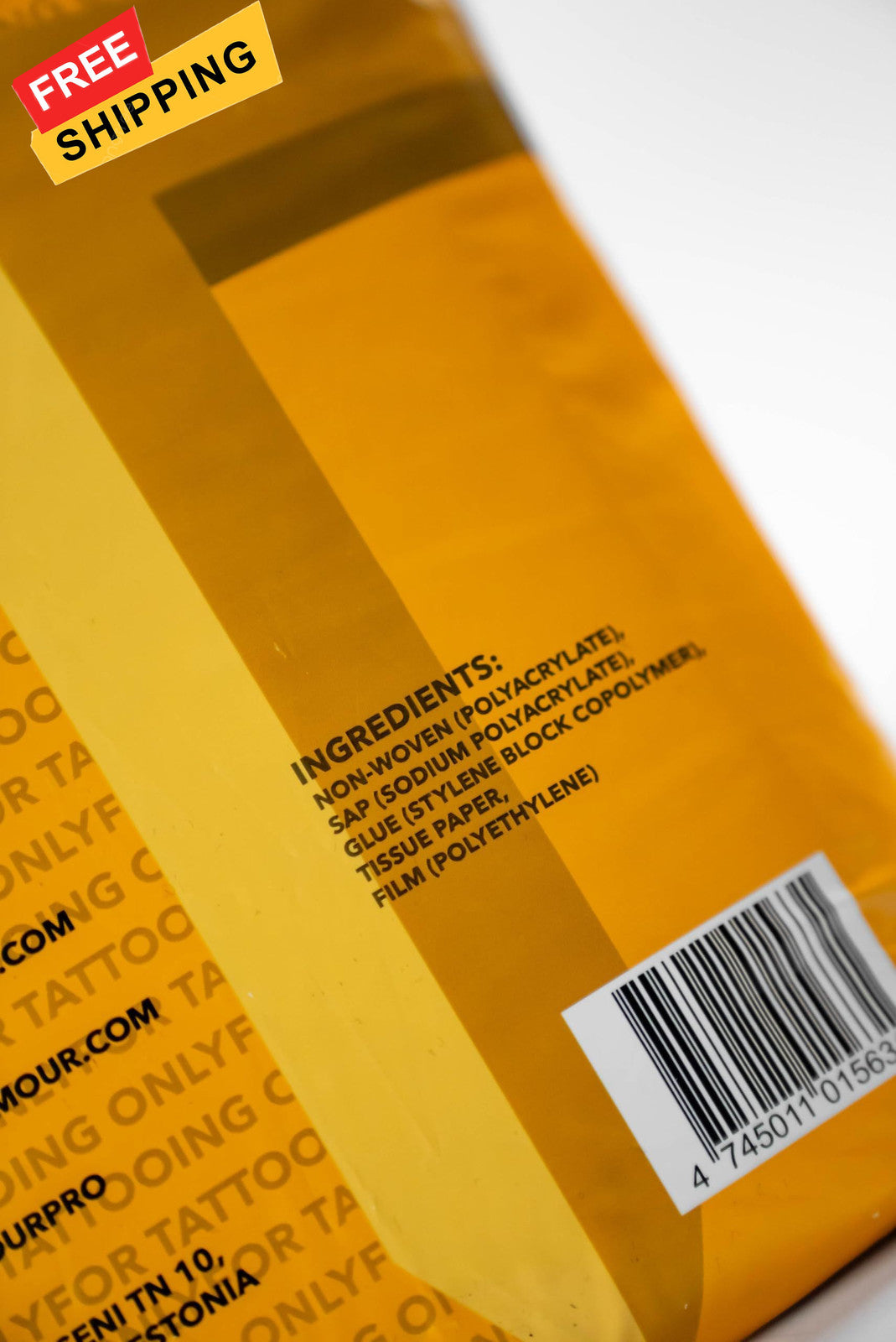 Tattoo Aftercare Sheets Large - Protects Healing Tattoo (12x15) Black