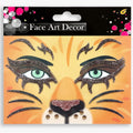 Temporary Glitter Face Tattoos - Animal Print Gems (2 Sheets) for Halloween & Costume