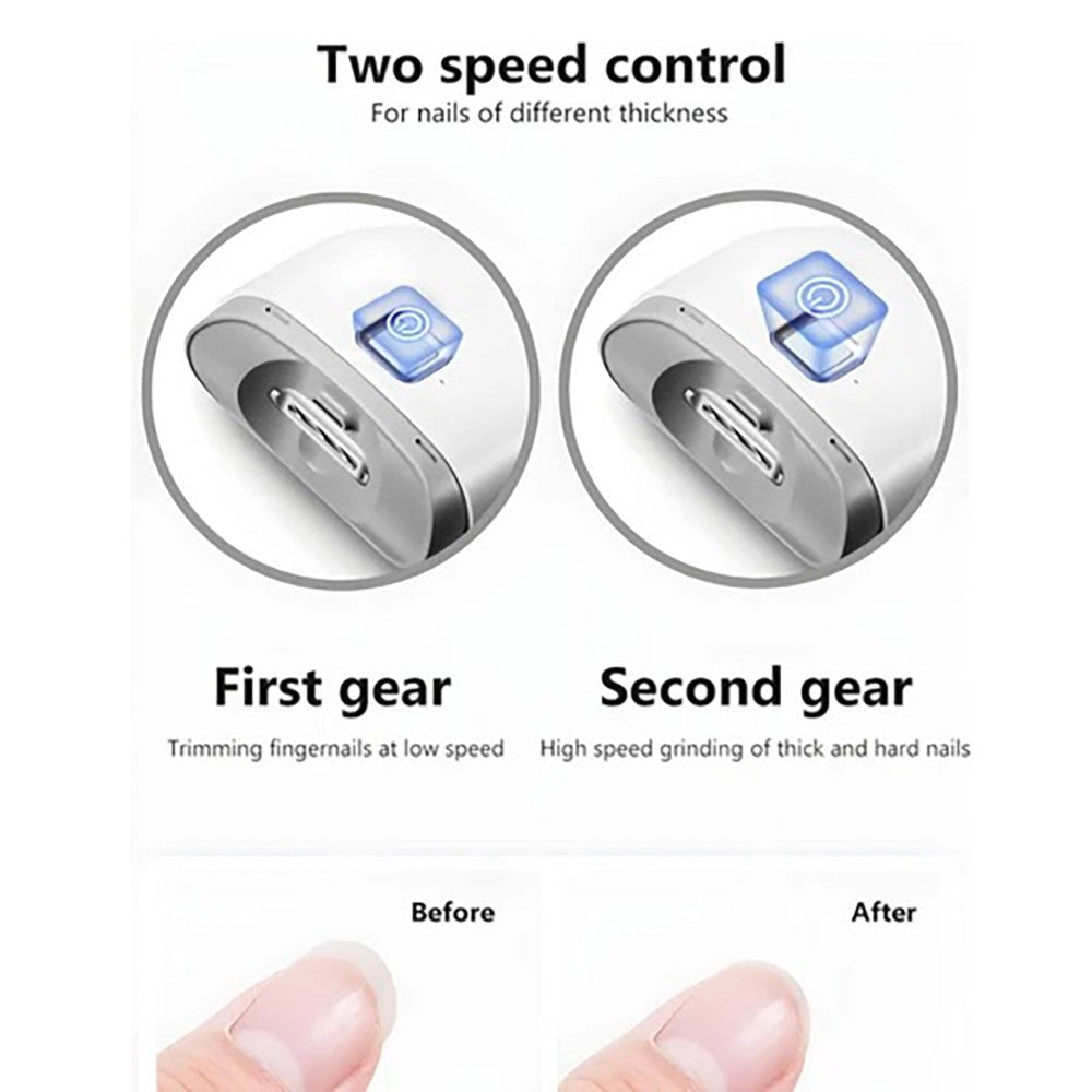 Electric Nail Clipper for Thick Nails - Safe, Rechargeable Trimmer for All Ages