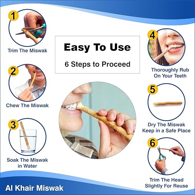 Natural Miswak Toothbrush Sticks - Eco-Friendly Oral Care Bulk Pack
