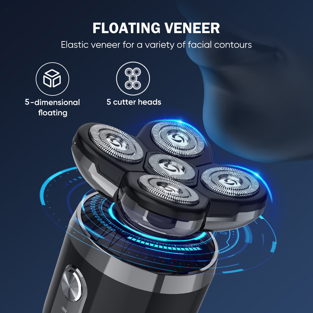 Electric Head Shaver Cordless Wet & Dry Skull Razor for Men