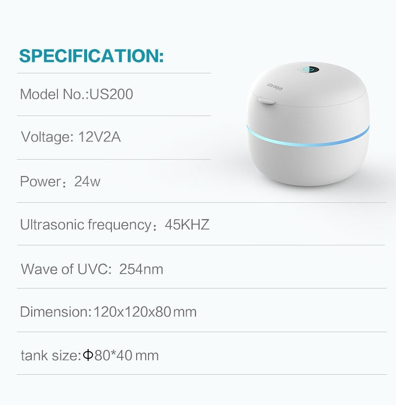 Ultrasonic UV Denture & Retainer Cleaner with UVC Sterilization - Large Water Tank