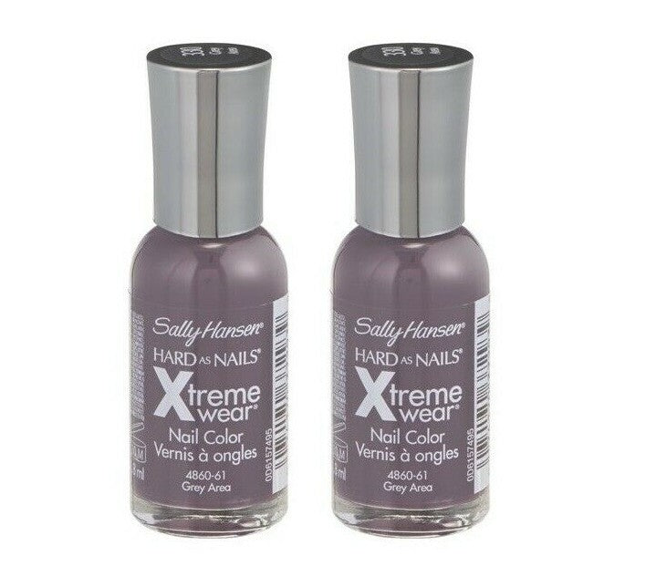 Gray Nail Polish - Sally Hansen Hard as Nails Xtreme Wear 0.4 Fl Oz 2 Pack