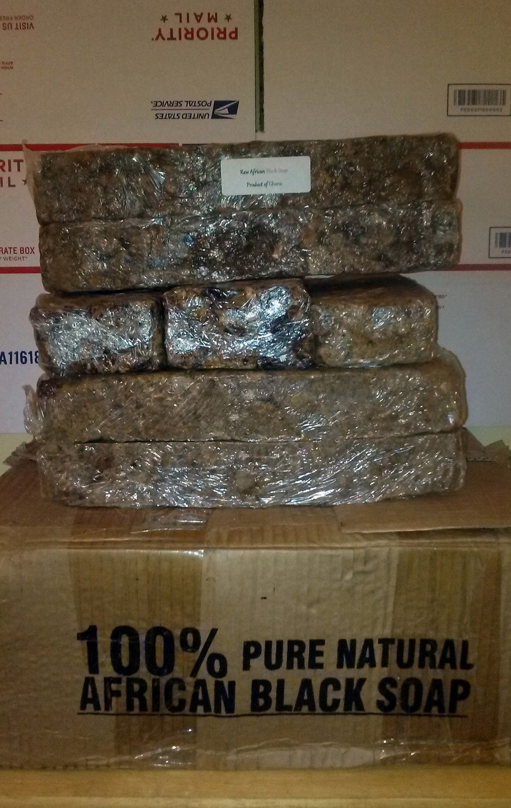 Pure African Black Soap 5 Lbs Organic Unrefined Ghana Premium Skin Care