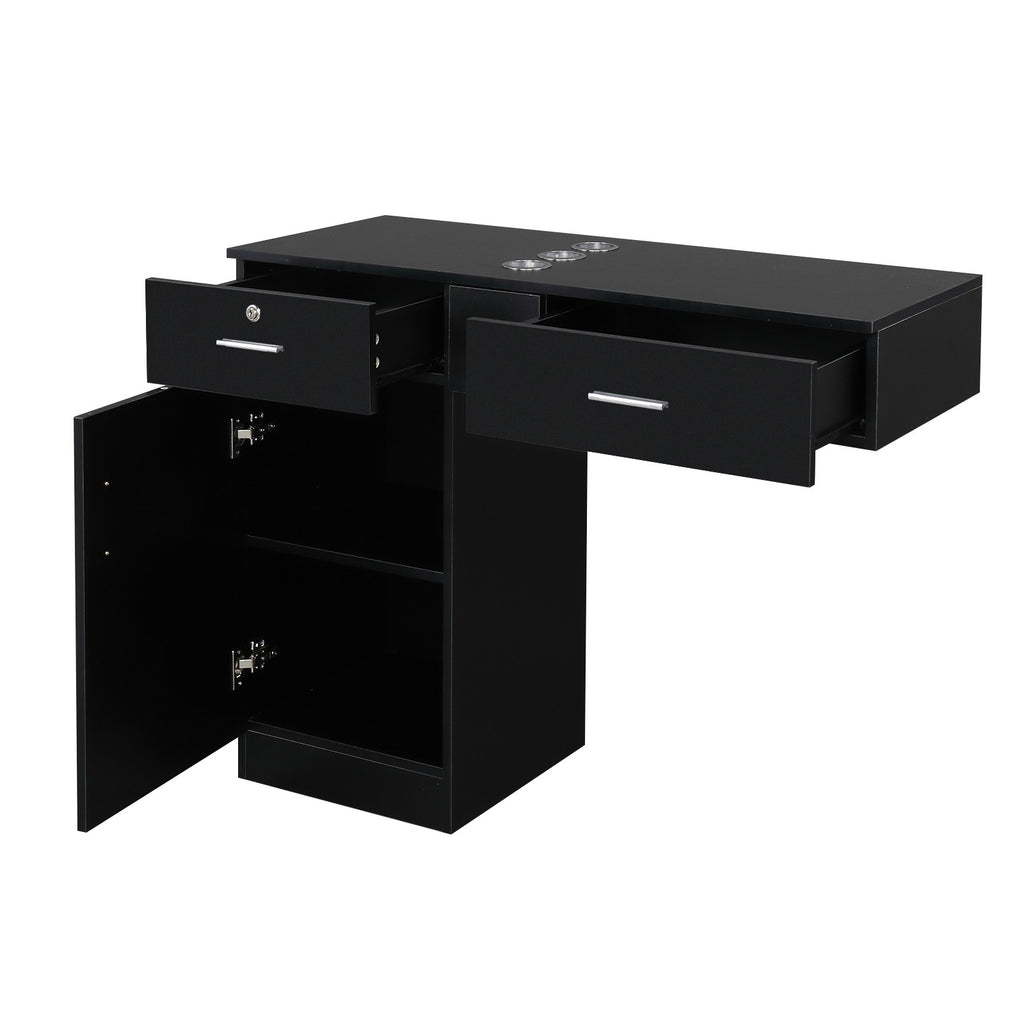 Salon Wall Mounted Hair Styling Station with Lockable Drawers - Salon Furniture