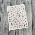 Autumn Leaves Nail Stickers Fall Maple Acorn Mushroom Thanksgiving Self-Adhesive Decals