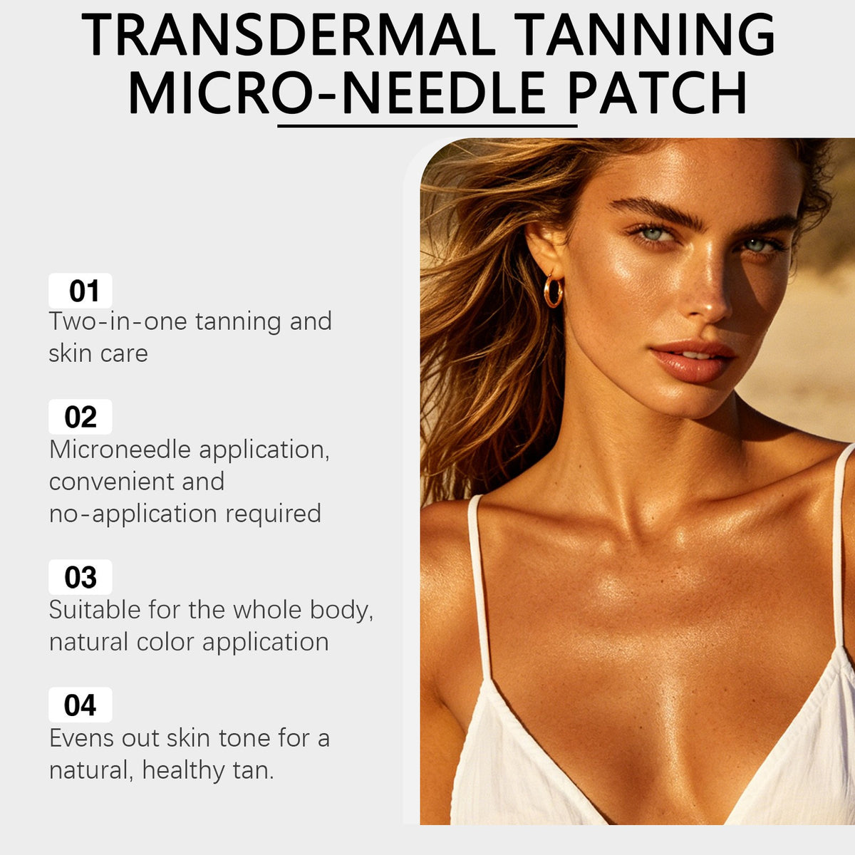 Sunless Tanning Patches Natural Glow Microdarts for Bronze Skin 7-35 Pack