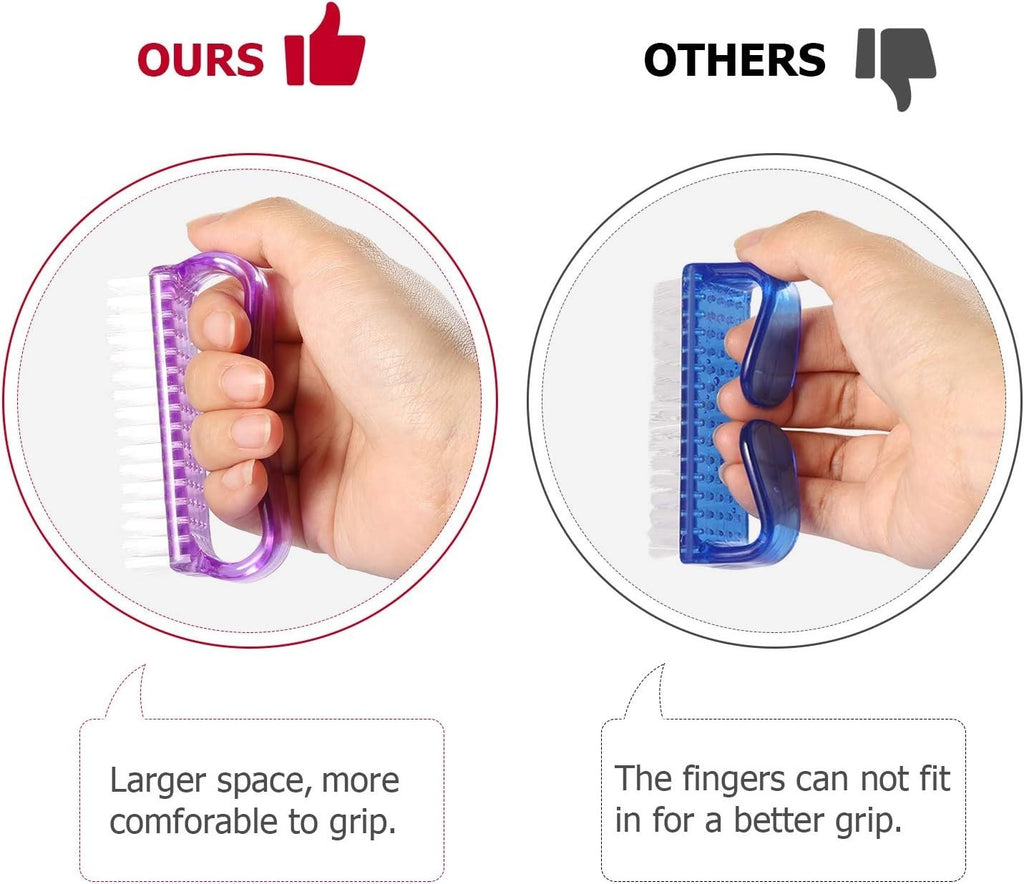 Nail Brush Set - Compact & Durable Personal Care Tool, Assorted Colors
