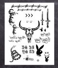 Post Malone Temporary Tattoo Set - Full Face & Skull Bandit Style