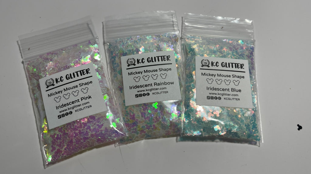 50g Iridescent Pink Mickey Mouse Glitter for Nail Art & Crafting