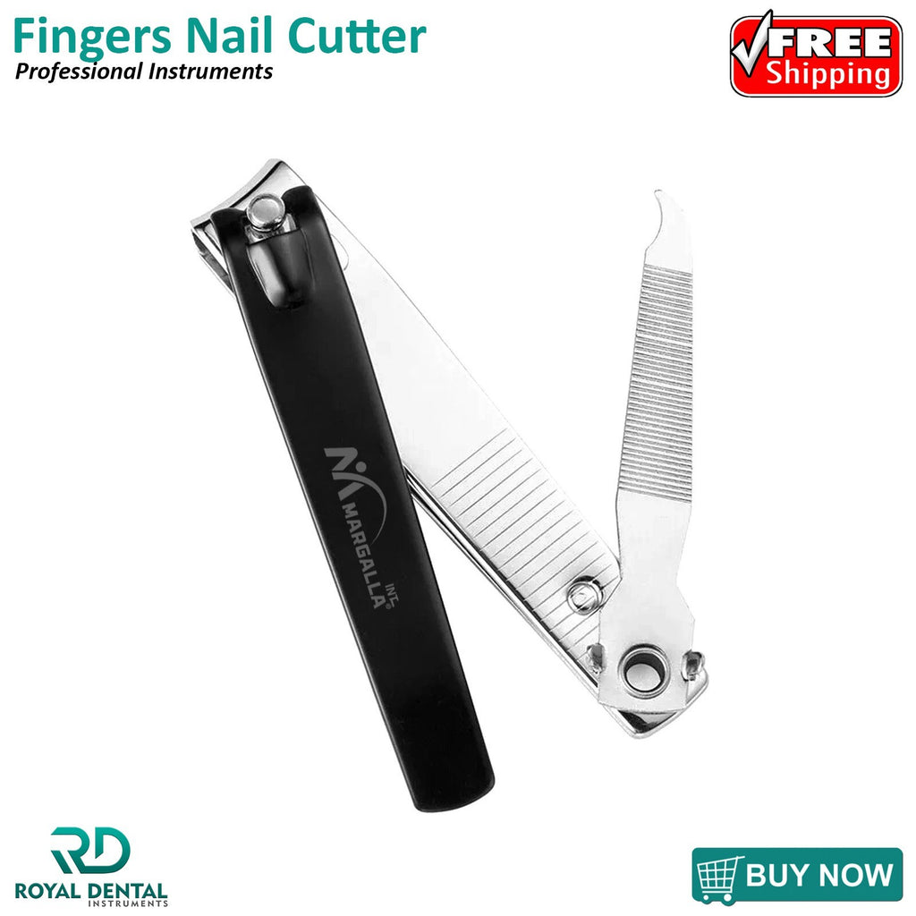 Nail Clipper and Trimmer Set with Nail File - Curved Edge Stainless Steel