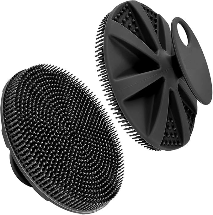 Food-Grade Silicone Body Scrubber Shower Brush - Gentle Deep Cleansing, Hygienic & Durable