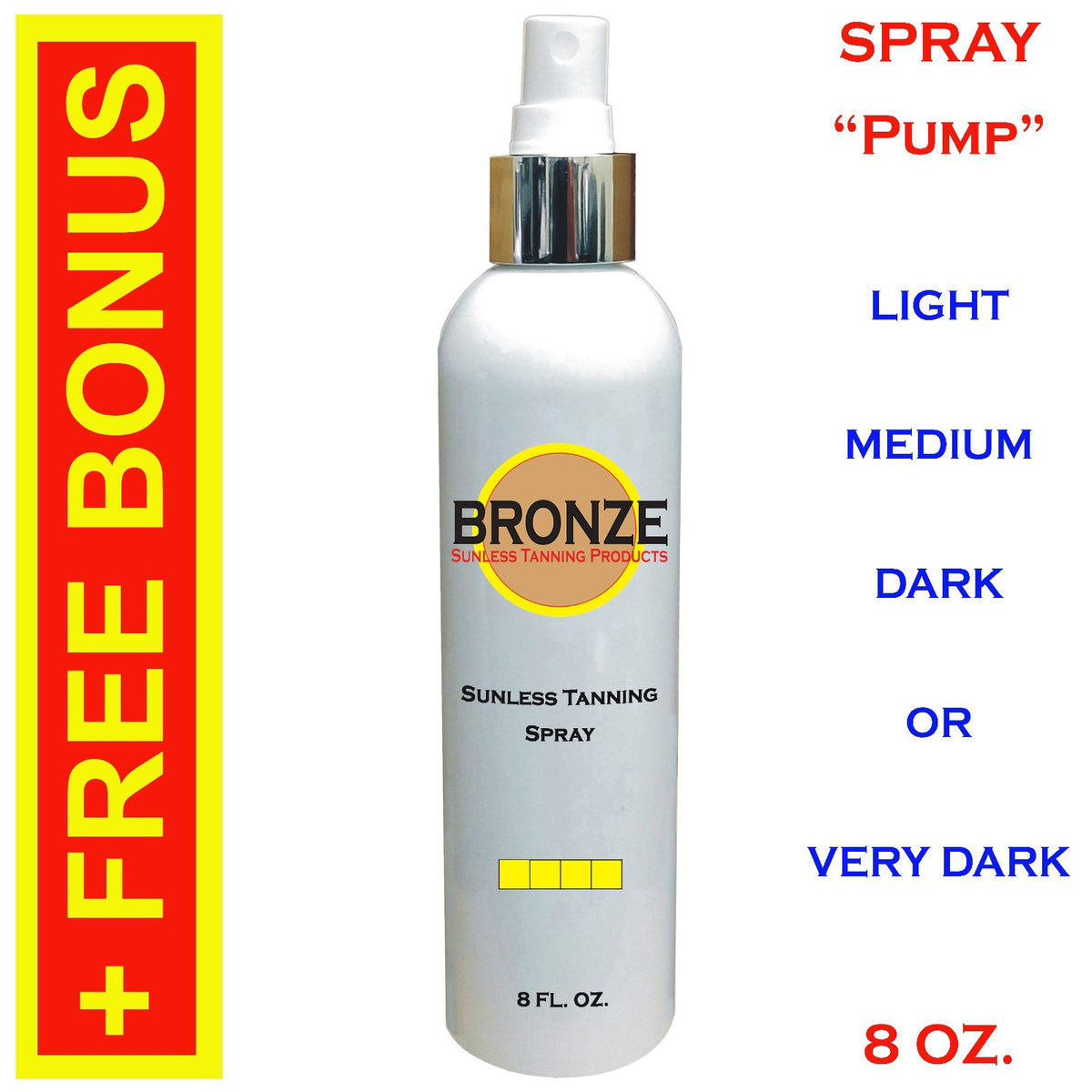 Self Tanner Spray with Mitt & Gloves - Natural Sunless Tan, 8 oz