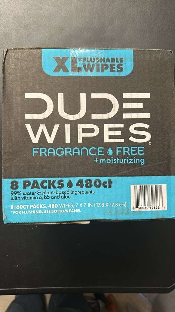 Fragrance-Free Moisturizing Flushable Wipes - XL, 480 Count