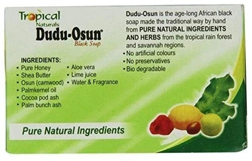 6 Pack African Black Soap Bar Natural Skincare for Face & Body