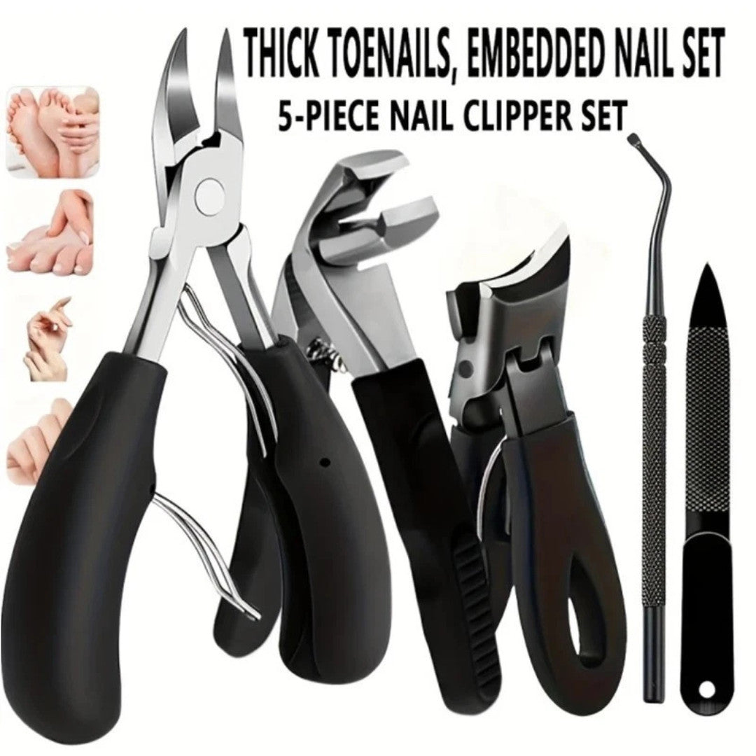 Heavy Duty Toenail Clippers for Thick Toenails with Ingrown Nail Care Set - Stainless Steel