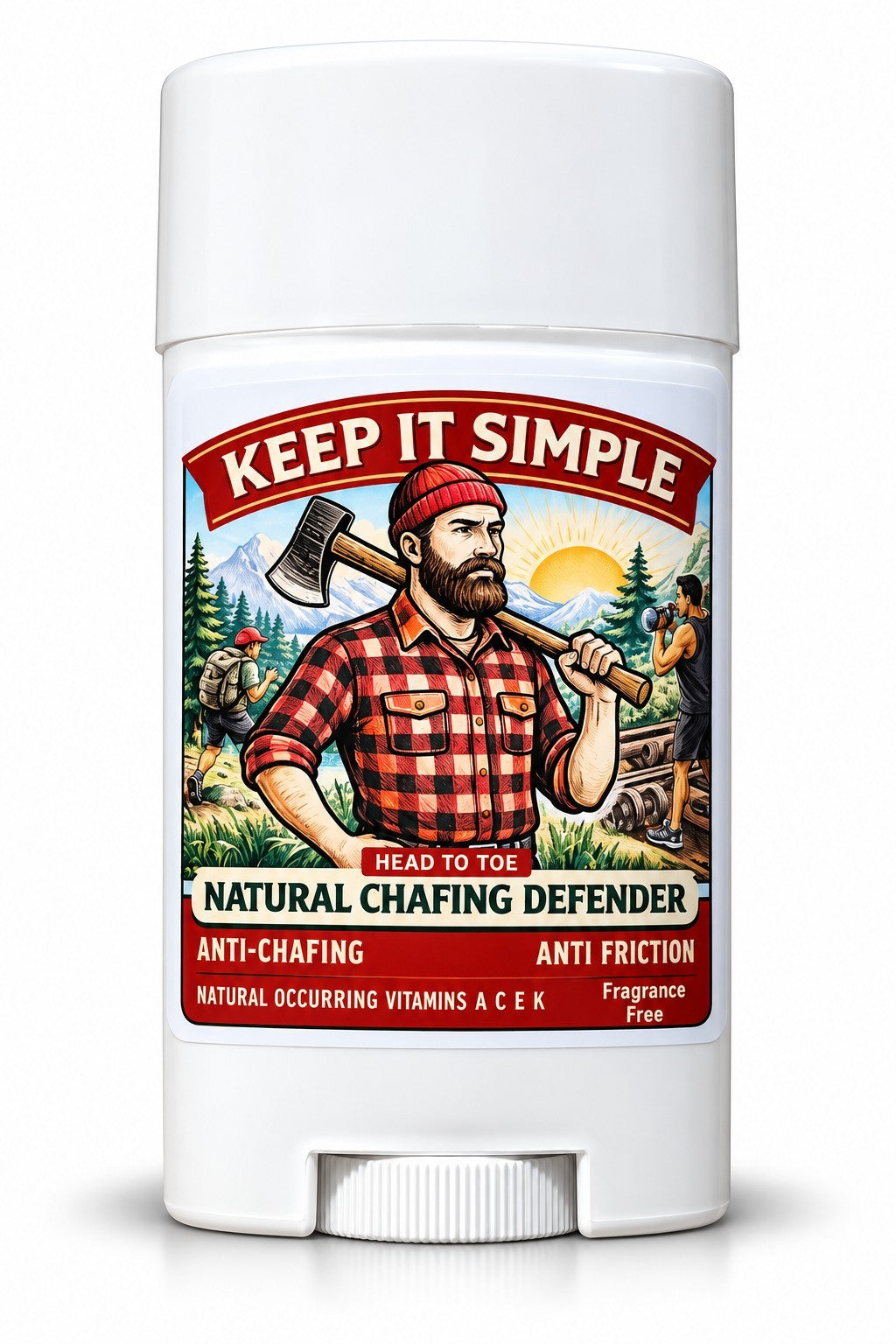 Natural Anti-Chafe Stick for All Body Areas - Friction & Skin Irritation Prevention