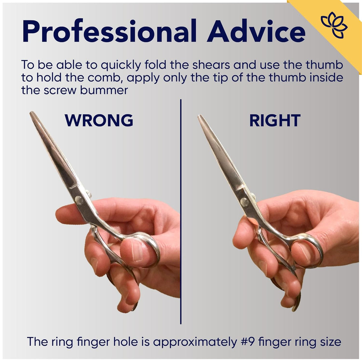 Professional Hair Cutting Scissors 6.5 Inch Japanese Steel Ergonomic Shears