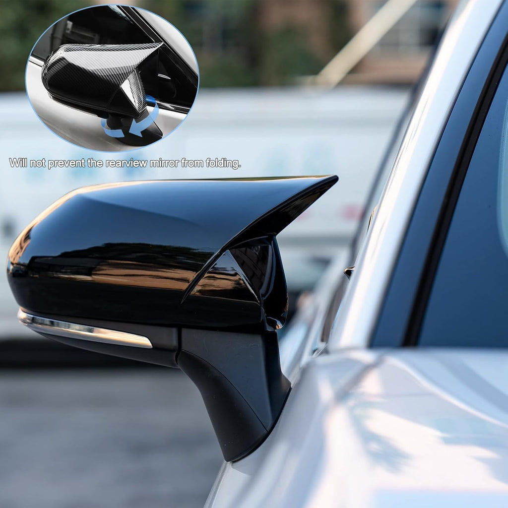 Car Side Mirror Cover Set for Toyota Camry 2018-2025 Glossy Black Protectors