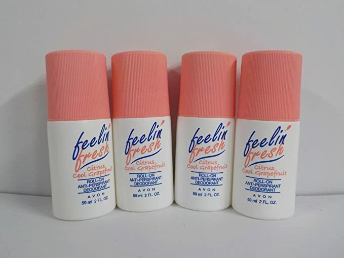 Avon Feelin' Fresh Citrus Cool Grapefruit Roll-On Anti-Perspirant Deodorant - Lot of 4
