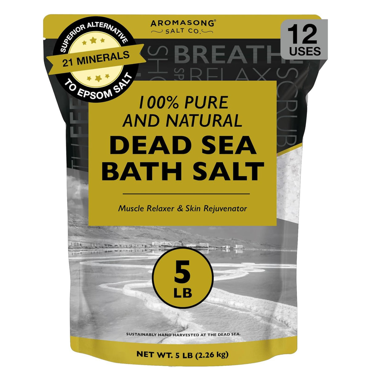 Dead Sea Spa Bath Salt - Pure Mineral Salt for Relaxation & Skin Care