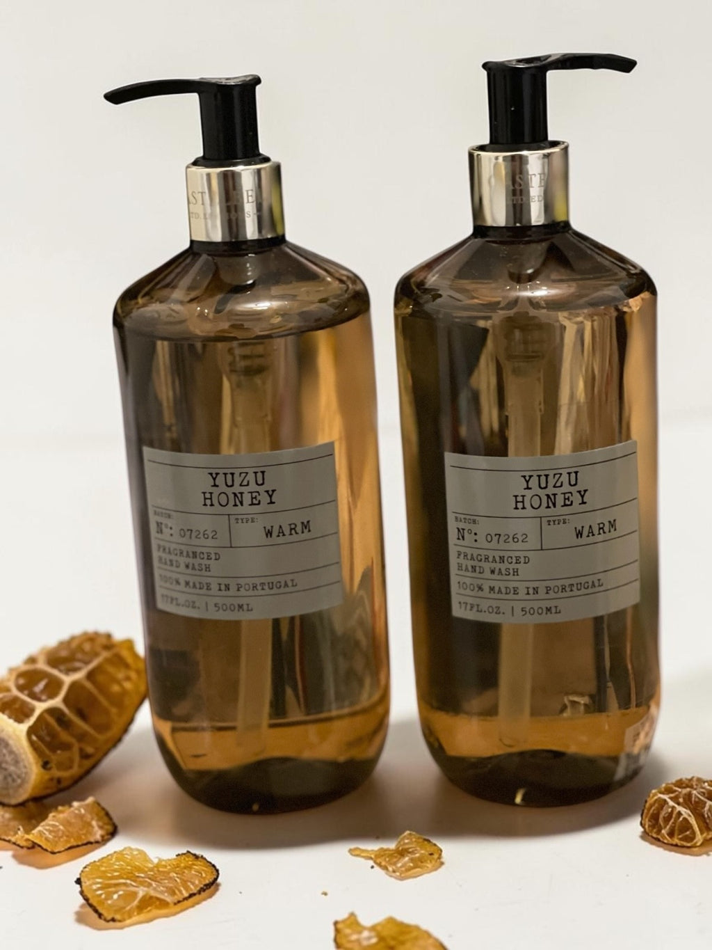 Castelbel Yuzu Honey Hand Wash Set - 2 Large Bottles, Citrus & Honey Scent