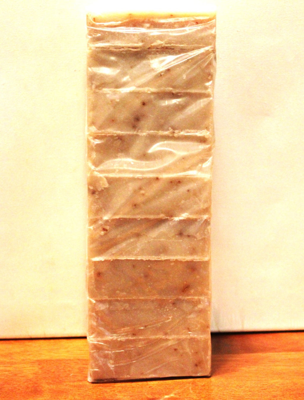 Oatmeal Honey Handmade Soap Loaf - Exfoliating Cold Process Bar, 9 Precut Pieces