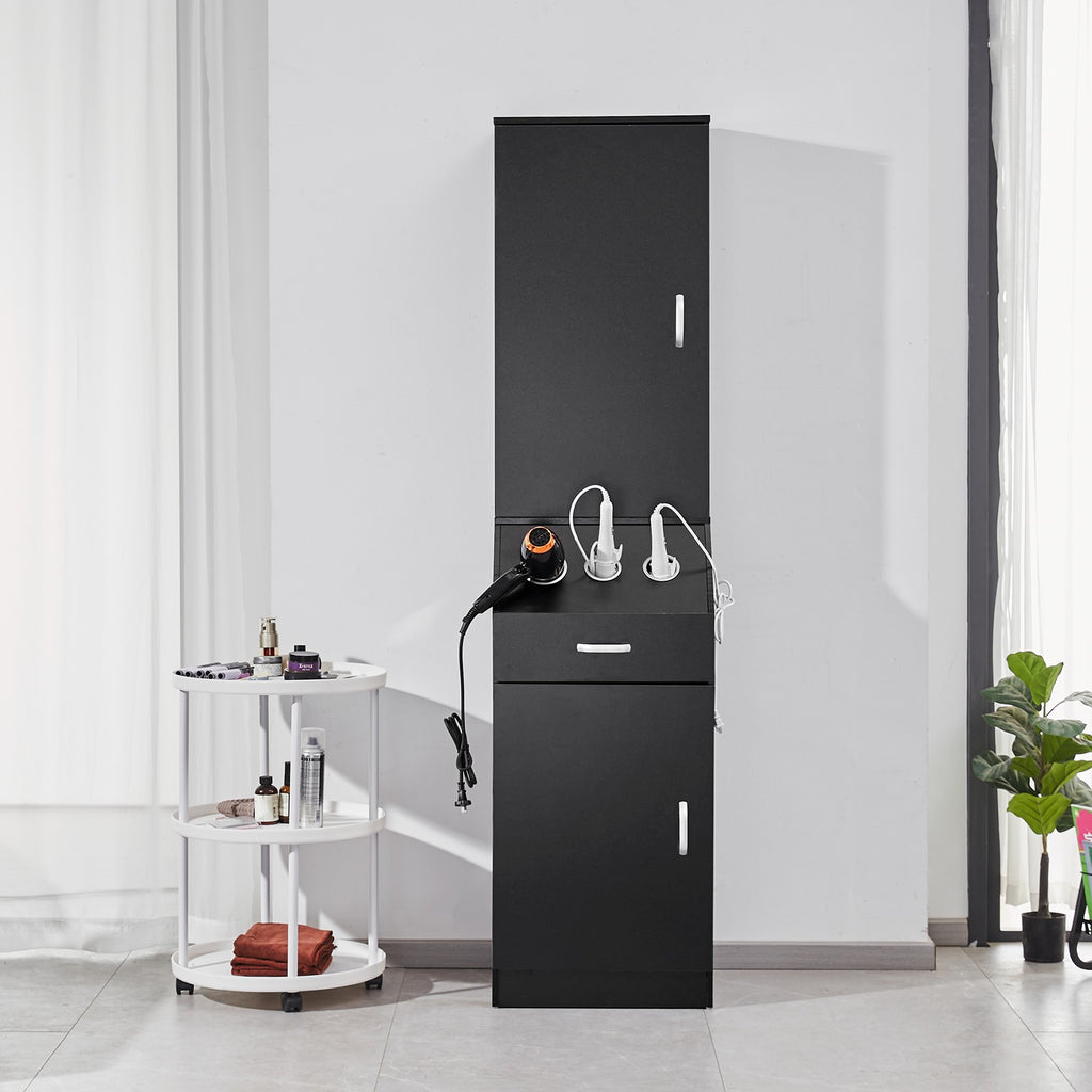 Salon Storage Cabinet with Drawers & Shelves for Hair Stylist Organizer