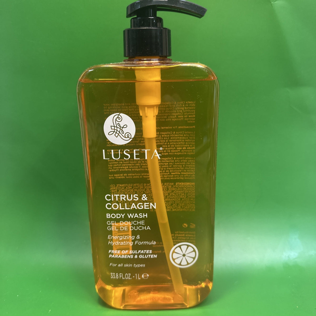 Citrus & Collagen Body Wash - Energizing Hydrating Formula 33.8 Fl Oz