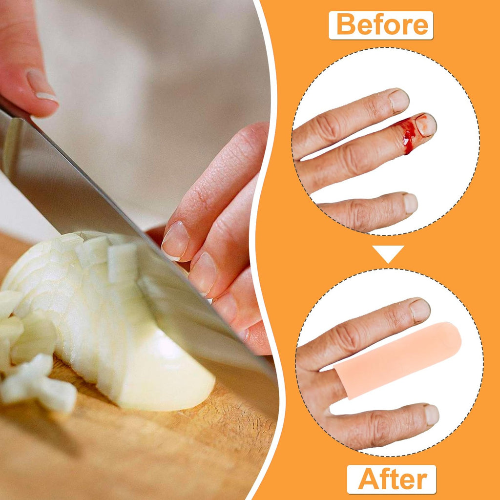 Silicone Finger Protectors 10 Pcs Reusable Gel Finger Cots for Finger Support & Relief